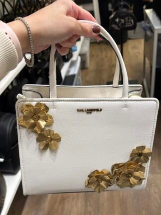 Karl Lagerfeld White Leather Handbag & Crossbody