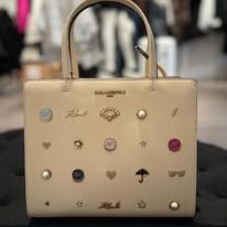 Karl Lagerfeld Embellished Crossbody Bag with Beaded Detail